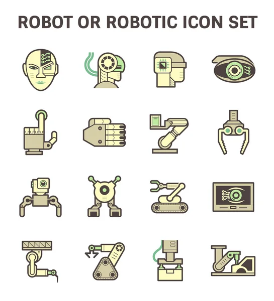 Juego de iconos de robot — Vector de stock