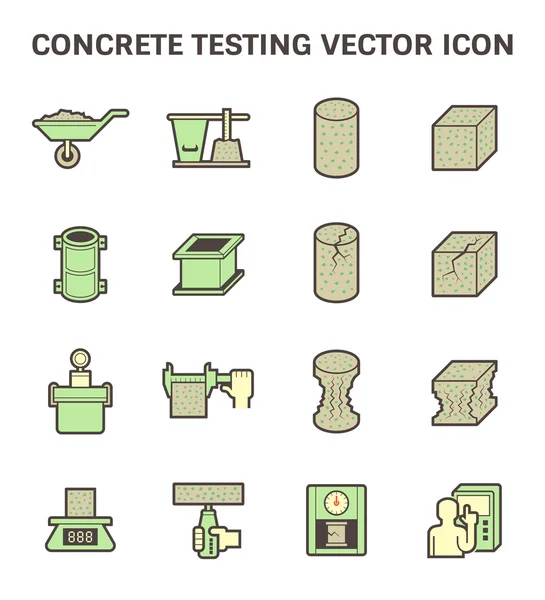 Concrete testen pictogram — Stockvector