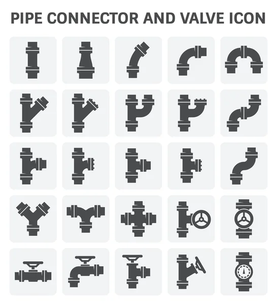 Icône de connecteur de tuyau — Image vectorielle