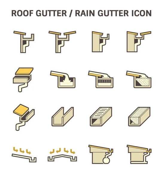 Roof Gutter Icon — Stock Vector