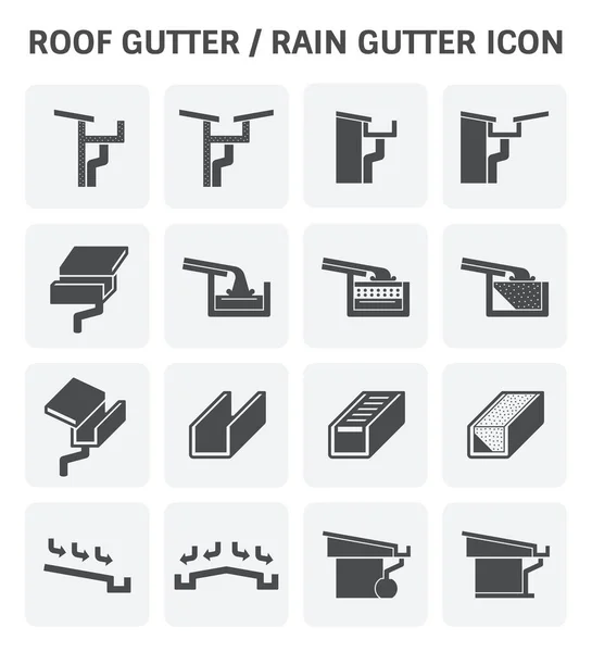 Roof Gutter Icon — Stock Vector