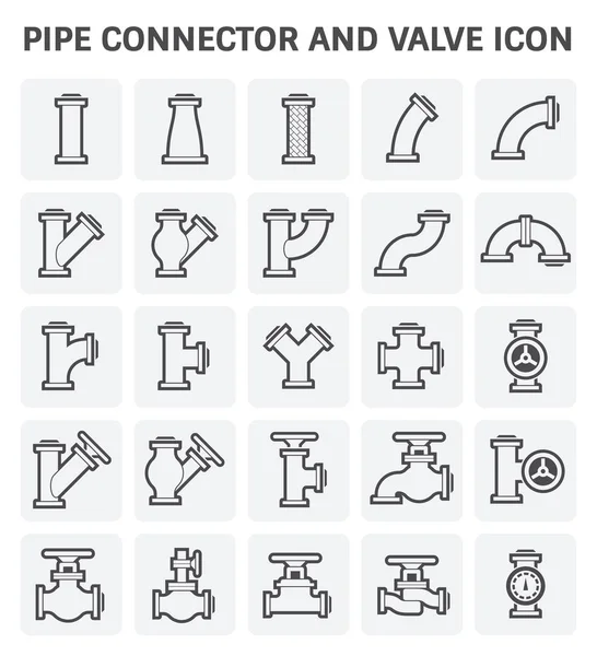 Pijp verbindingslijn pictogram — Stockvector