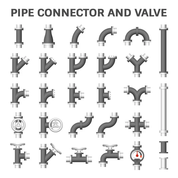 Icône de connecteur de tuyau — Image vectorielle