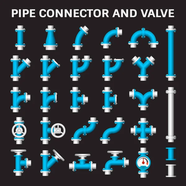 Icône de connecteur de tuyau — Image vectorielle