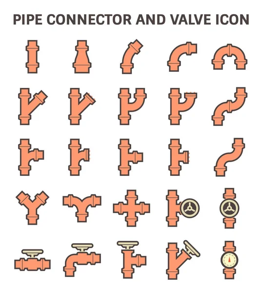 パイプ コネクタ アイコン — ストックベクタ