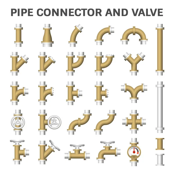 Icône de connecteur de tuyau — Image vectorielle