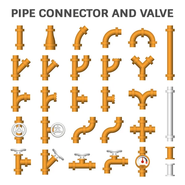 Icona del connettore tubo — Vettoriale Stock