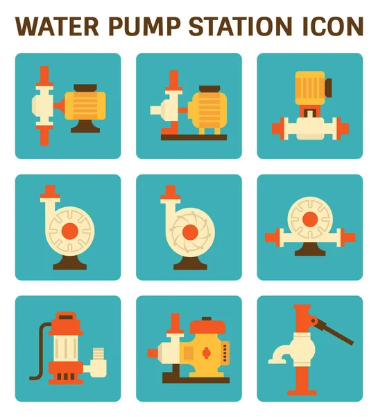 Wasserpumpstation — Stockvektor