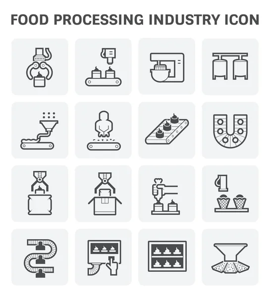 Ikone der Lebensmittelverarbeitung — Stockvektor