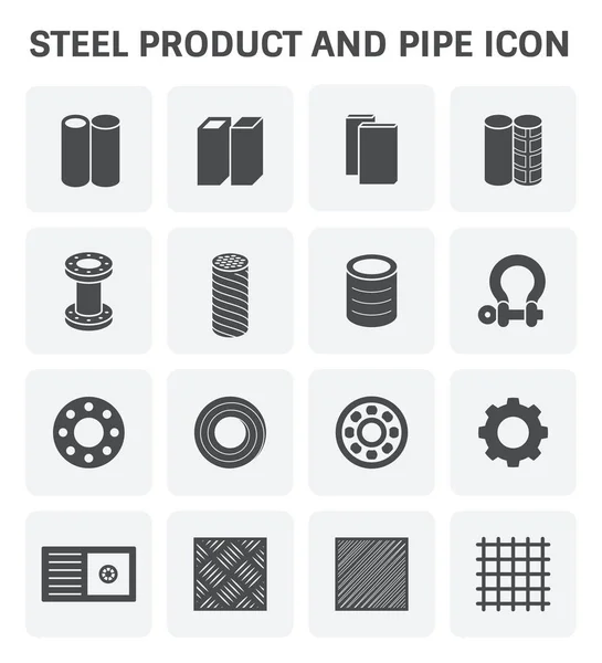 Icono de metal de acero — Vector de stock