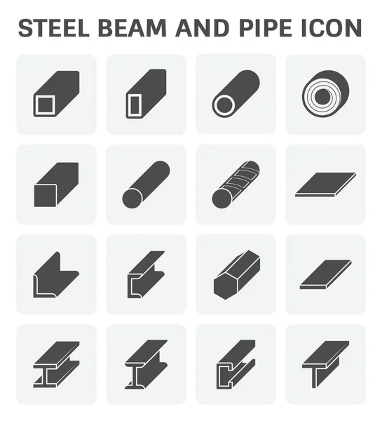 Steel Pipe Beam — Stock Vector