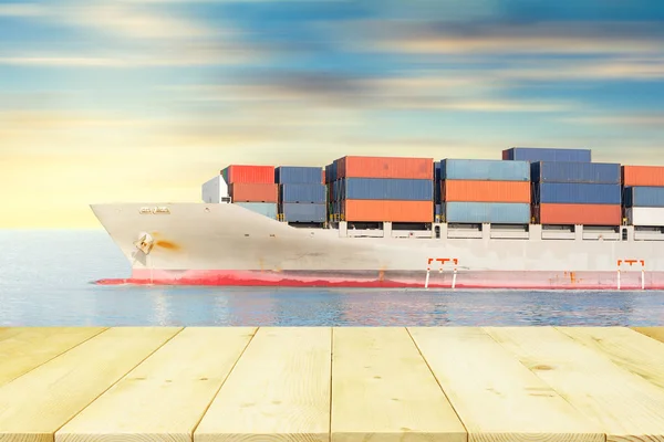 Lading schip container — Stockfoto