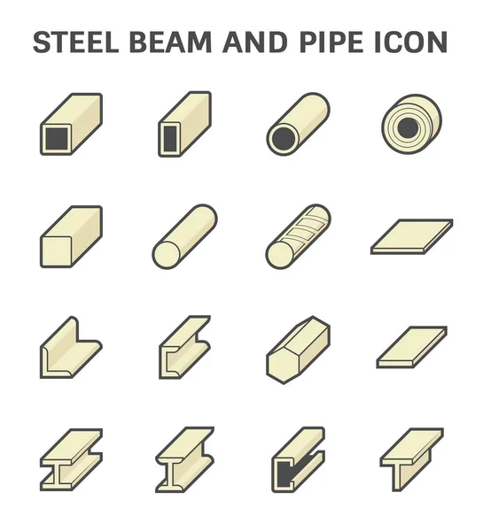 Steel Pipe Beam — Stock Vector
