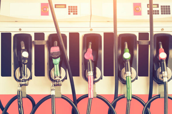 Gasoline nozzle station