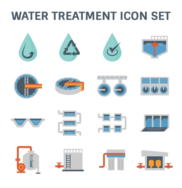 Water behandeling pictogram — Stockvector