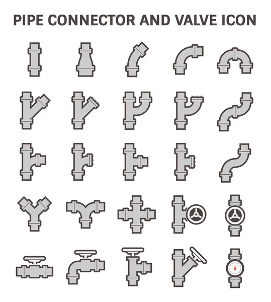 Conector de tubería icono — Archivo Imágenes Vectoriales