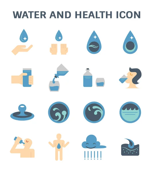 Agua y salud — Vector de stock