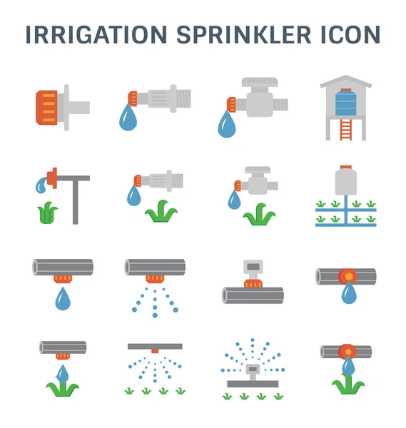 Ícone do aspersor de irrigação — Vetor de Stock