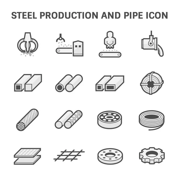 Steel Pipe Icon — Stock Vector
