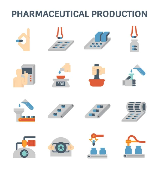 Läkemedels- och tillverkning — Stock vektor