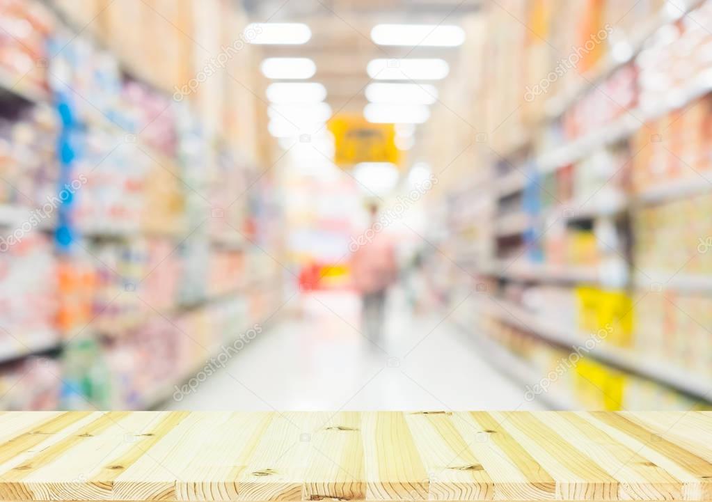 Supermarket blurred background