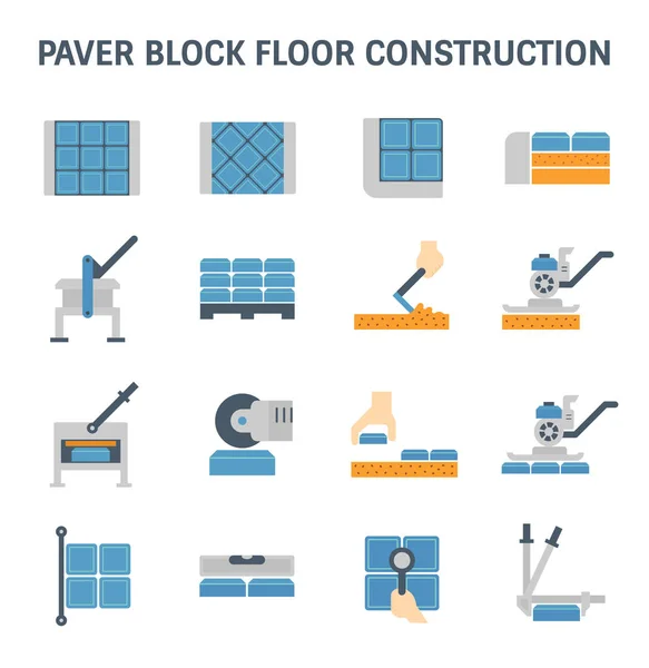 Pavimentadora Bloque piso — Vector de stock