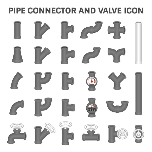 Vector de conector de tubería — Archivo Imágenes Vectoriales