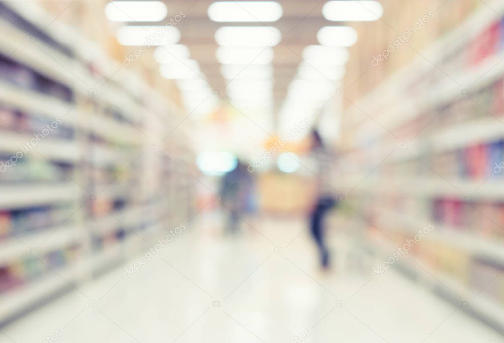 Supermarket blurred background