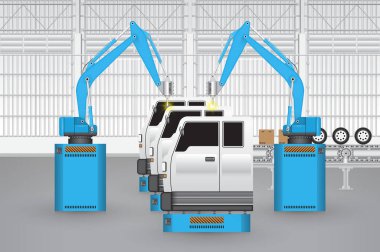 Robot araba fabrika