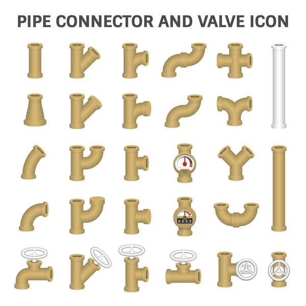 Conector de tubería icono — Archivo Imágenes Vectoriales