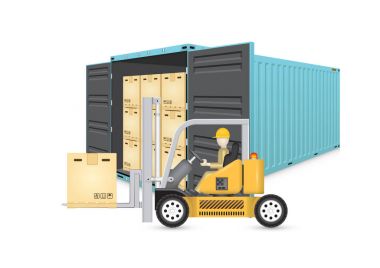 Kargo konteyner vektör