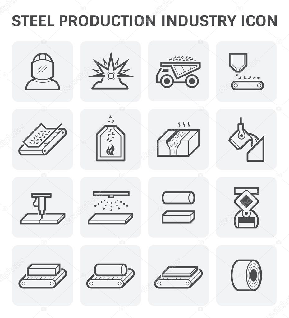 steel production icon