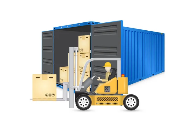 Вектор грузовых контейнеров — стоковый вектор