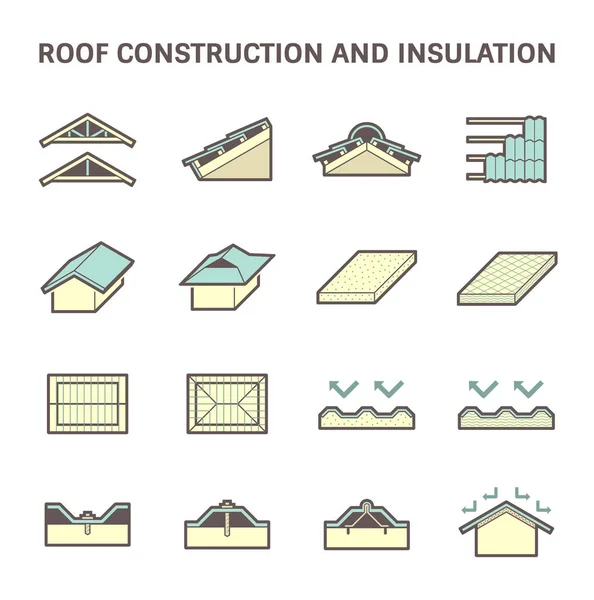 Roof construction icon — Stock Vector