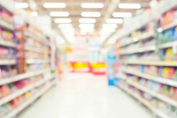 Supermarket, rozostřené pozadí — Stock fotografie