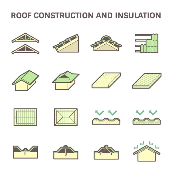 Roof construction icon — Stock Vector
