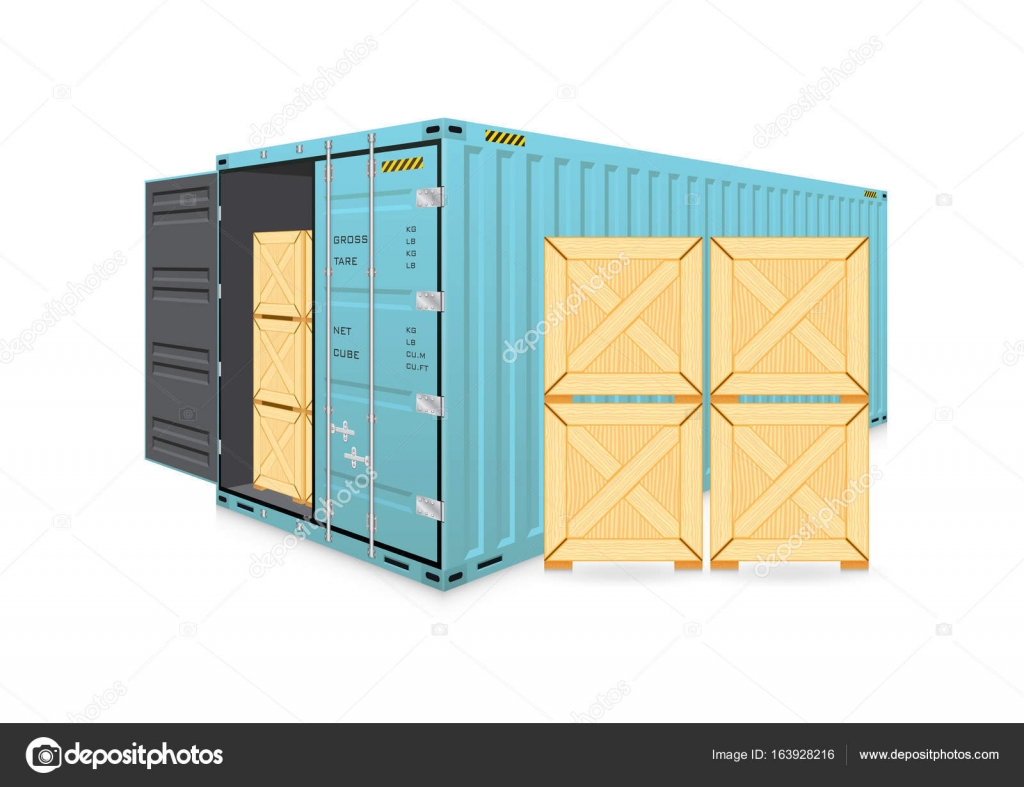 Cargo container vector Stock Vector by ©roncivil 163928216