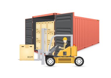 Kargo konteyner vektör