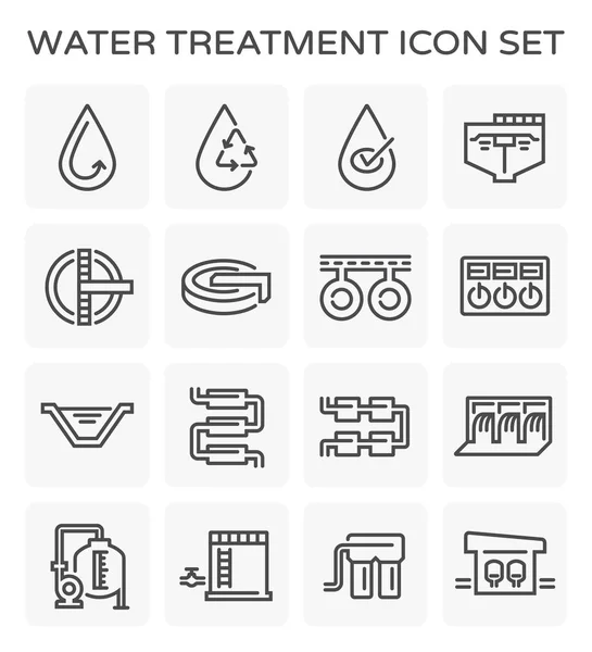 Vatten behandling ikonen — Stock vektor