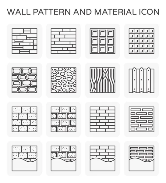 Icono de patrón de pared — Vector de stock