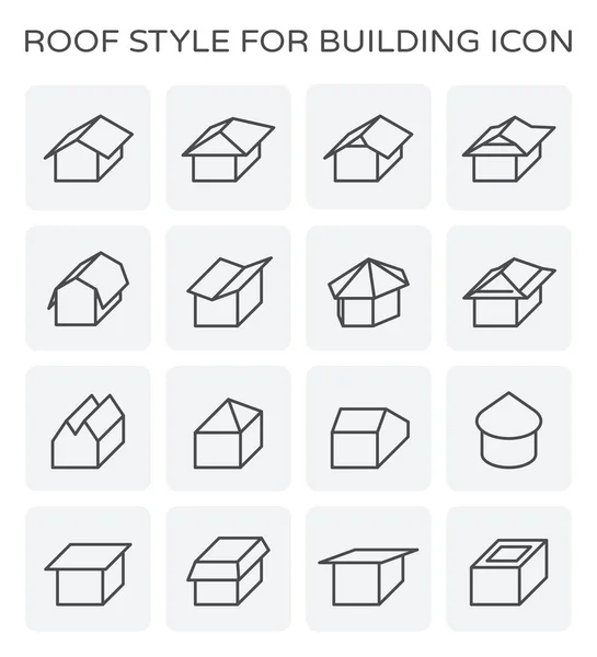 Ícone tipo telhado — Vetor de Stock