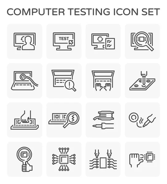 Computer testing icon — Stock Vector