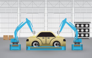 Araba bakım konsepti