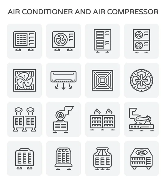 Ikoon met airconditioner — Stockvector