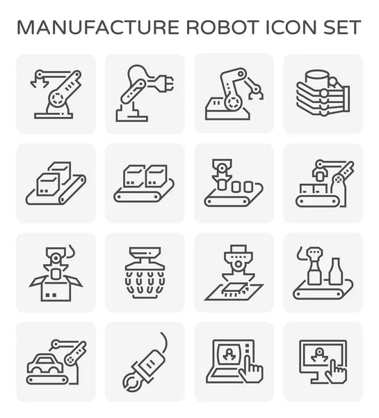 Produkcji robot ikona — Wektor stockowy