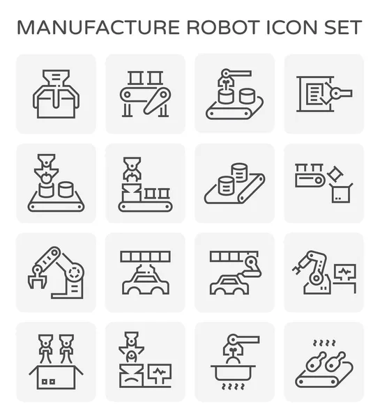 Fabricación robot icono — Vector de stock
