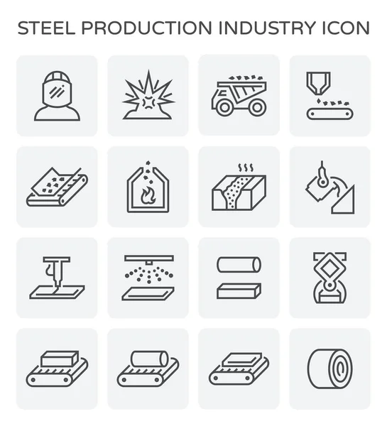 Ícone de produção de aço —  Vetores de Stock