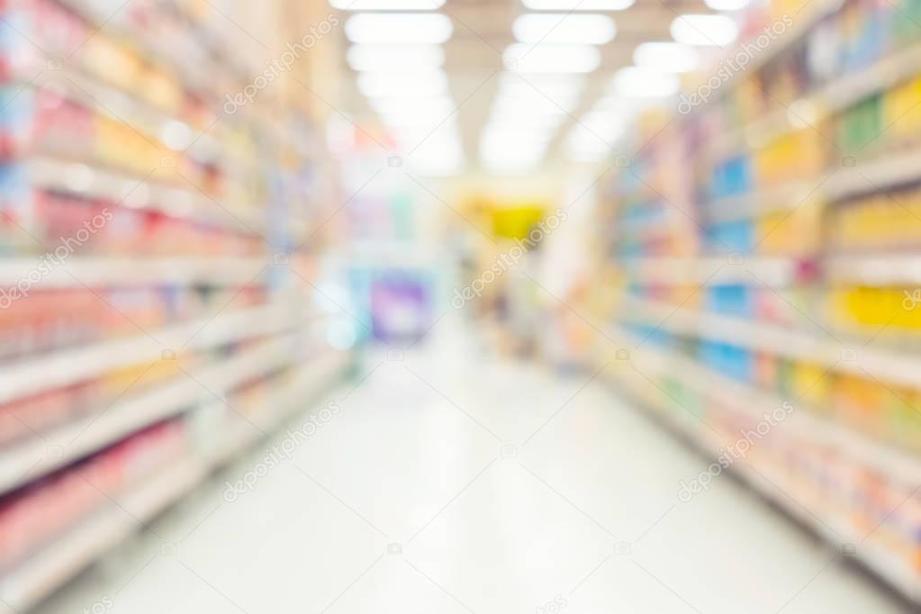 Supermarket blurred background