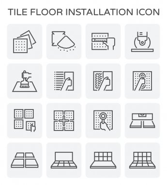 Tile floor icon vector