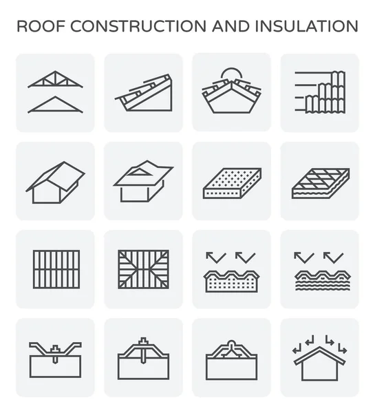 Icona della costruzione del tetto — Vettoriale Stock